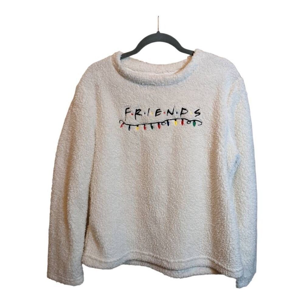 Friends Faux Fur Christmas Nighttime Long Sleeve Top